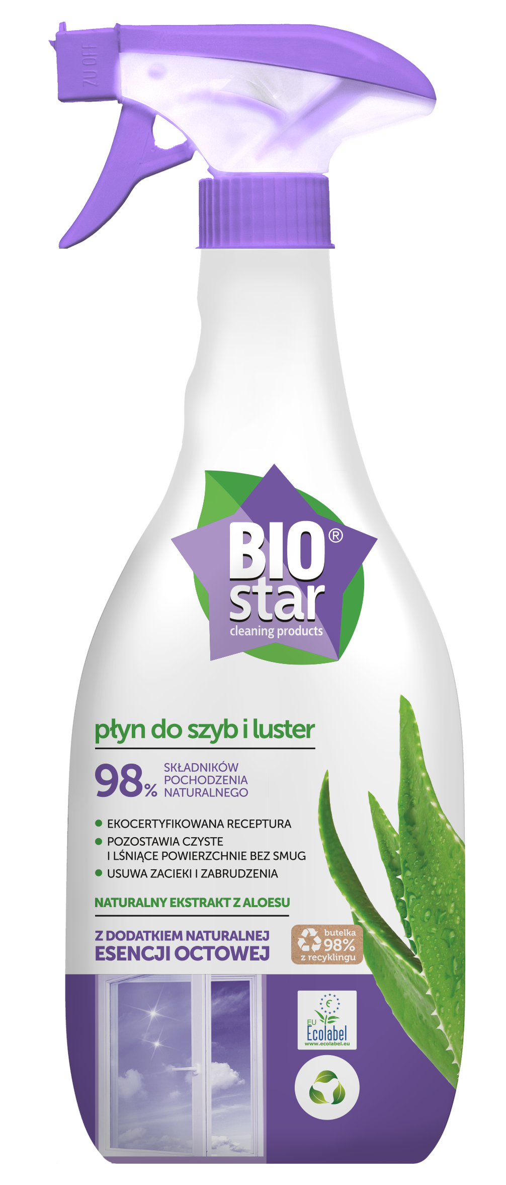 BIOstar 유리·거울 세정제 700ml 스프레이 용기