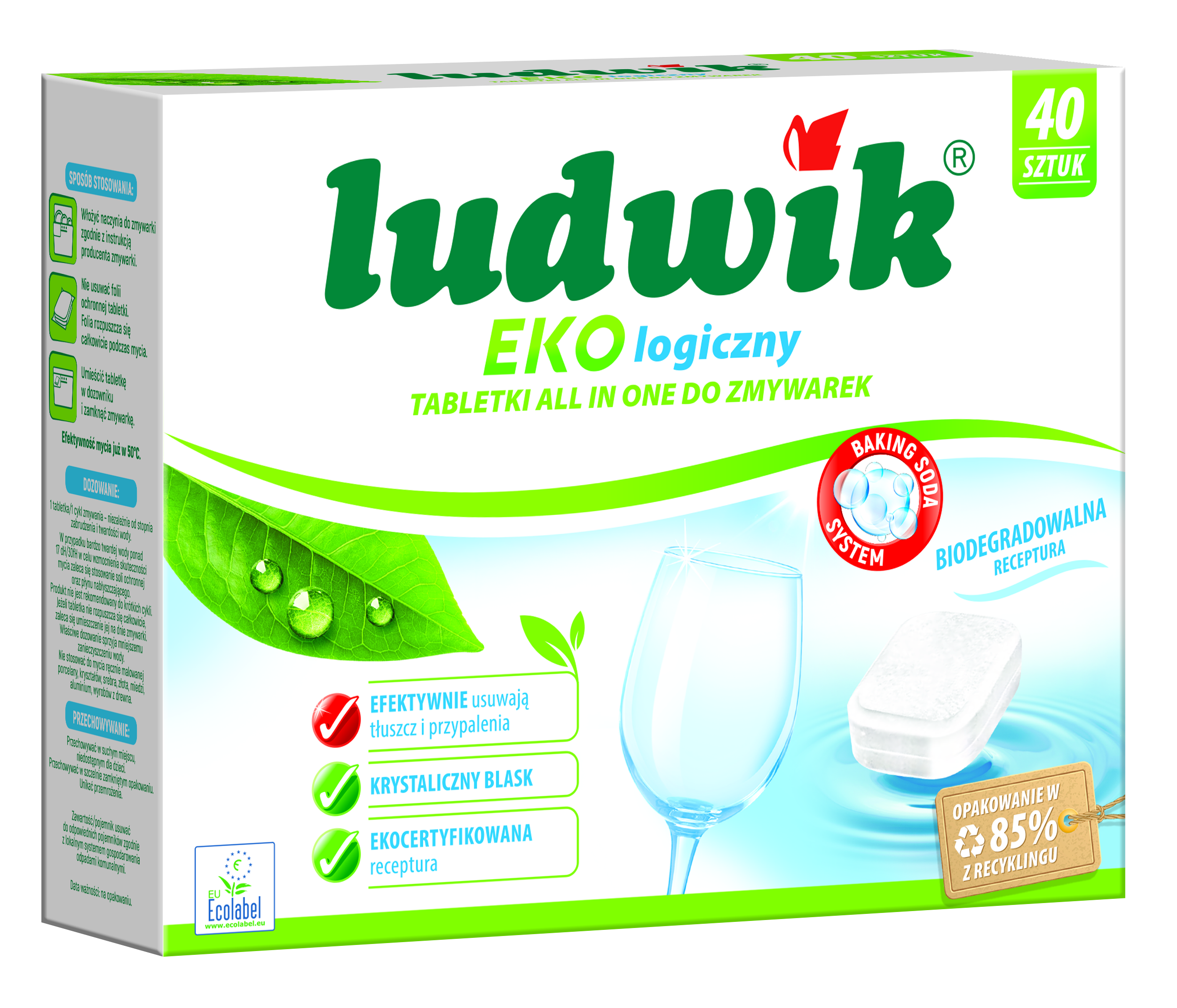 Ludwik 친환경 식기세척기 세제 40개입
